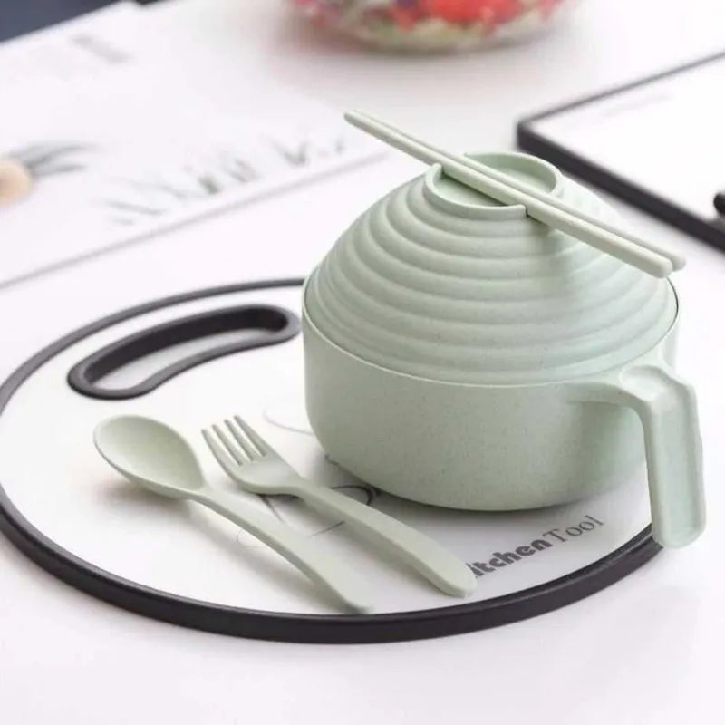 Instant Noodle Tableware Set - 5 - piece Modern Bowl & Utensil Kit