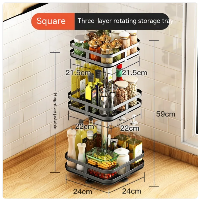 Multifunctional Kitchen Spice Rack – Tiered Organizer
