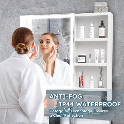 Modern 32x28 " LED Bathroom Medicine Cabinet with mirror