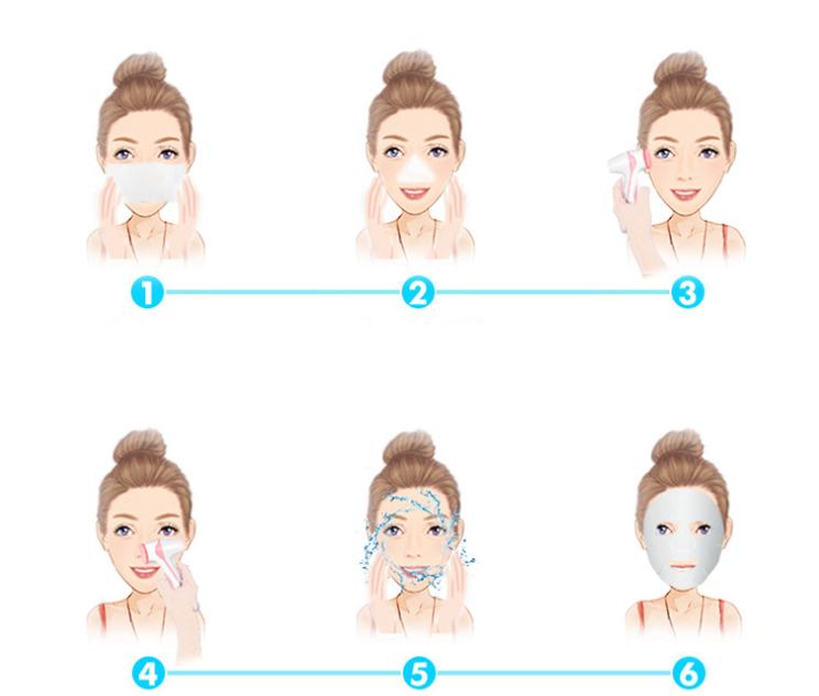 Electric Facial Cleansing Brush and Massager Device