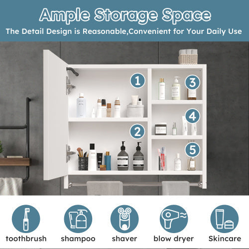 Modern 32x28 " LED Bathroom Medicine Cabinet with mirror