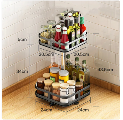 Multifunctional Kitchen Spice Rack – Tiered Organizer