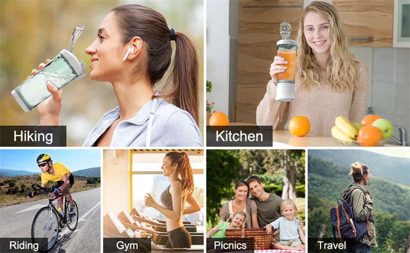 Portable Personal Blender – 6‑Blade Juicer