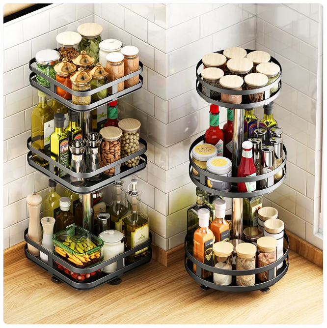 Multifunctional Kitchen Spice Rack – Tiered Organizer