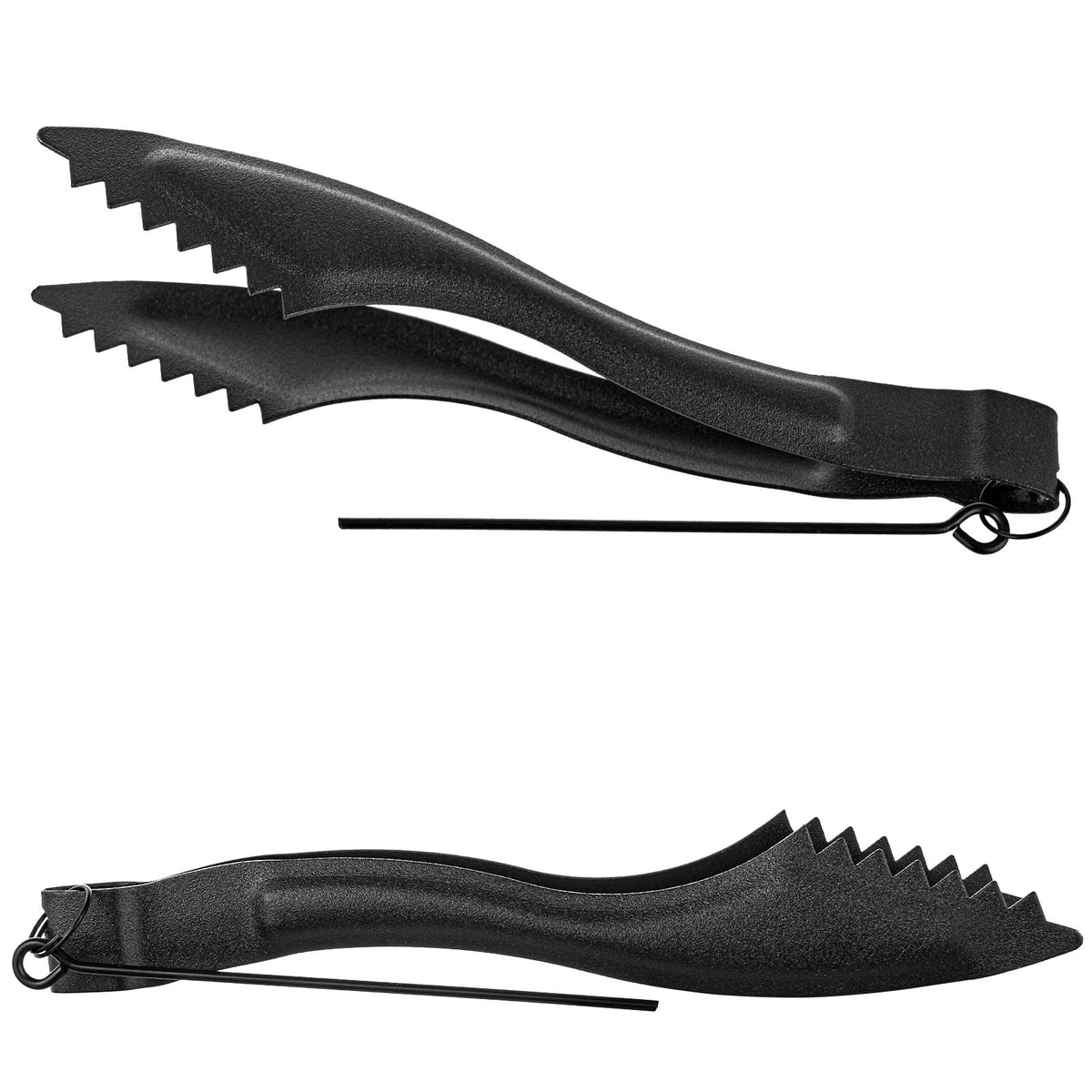 2 Pcs Hookah Charcoal Tongs Hookah Accessories Long Sturdy with Poker Shisha Tongs Heavy Duty Iron （Black）