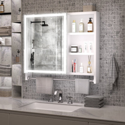 Modern 32x28 " LED Bathroom Medicine Cabinet with mirror