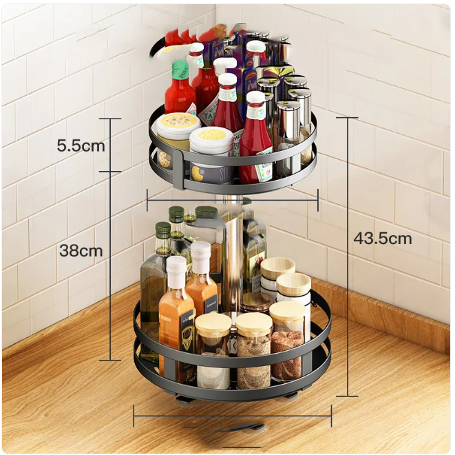 Multifunctional Kitchen Spice Rack – Tiered Organizer