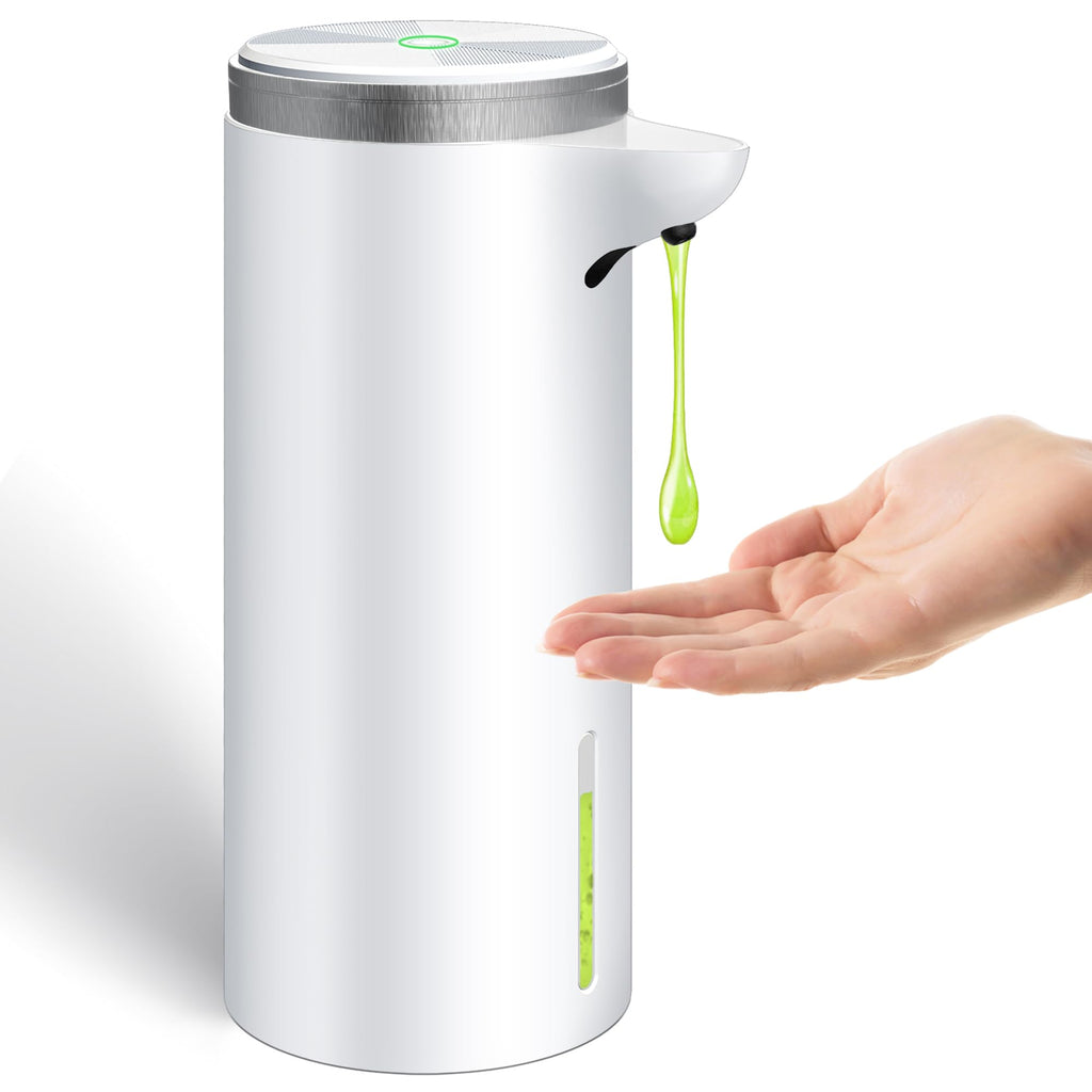 Seawah Automatic Soap Dispenser Touchless (Upgrade Auto & Manual Modes) - Adjustable Volume for Thick & Thin Liquid - IPX7 WaterProof - USB C Rechargeable Dish/Hand Soap Dispenser for Kitchen Bathroom