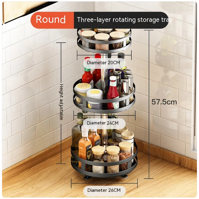 Multifunctional Kitchen Spice Rack – Tiered Organizer