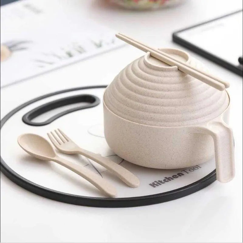Instant Noodle Tableware Set - 5 - piece Modern Bowl & Utensil Kit